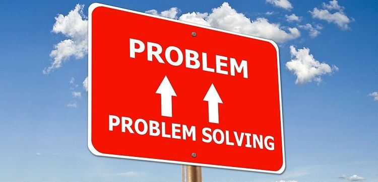 Image of sign with the words problem and problem solving