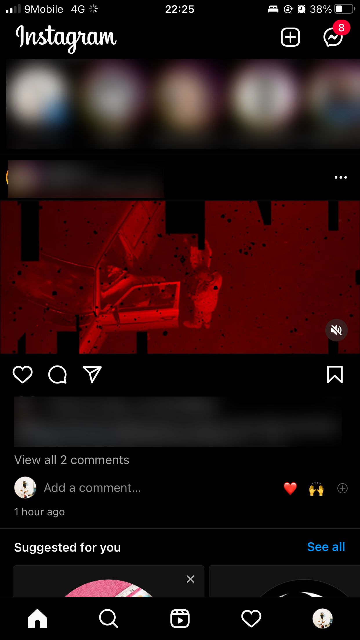 Screenshot of Instagram Feed