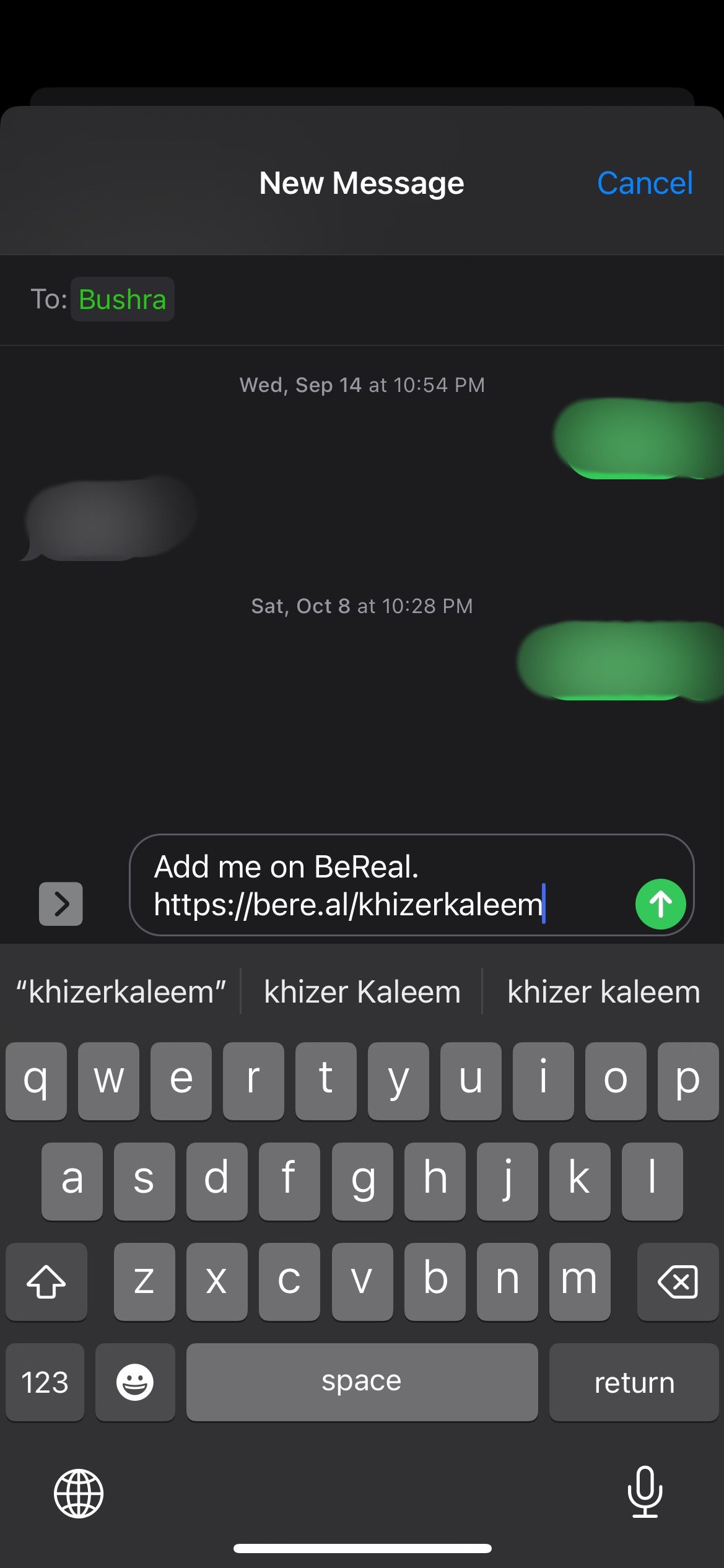 Invite friends on BeReal via SMS