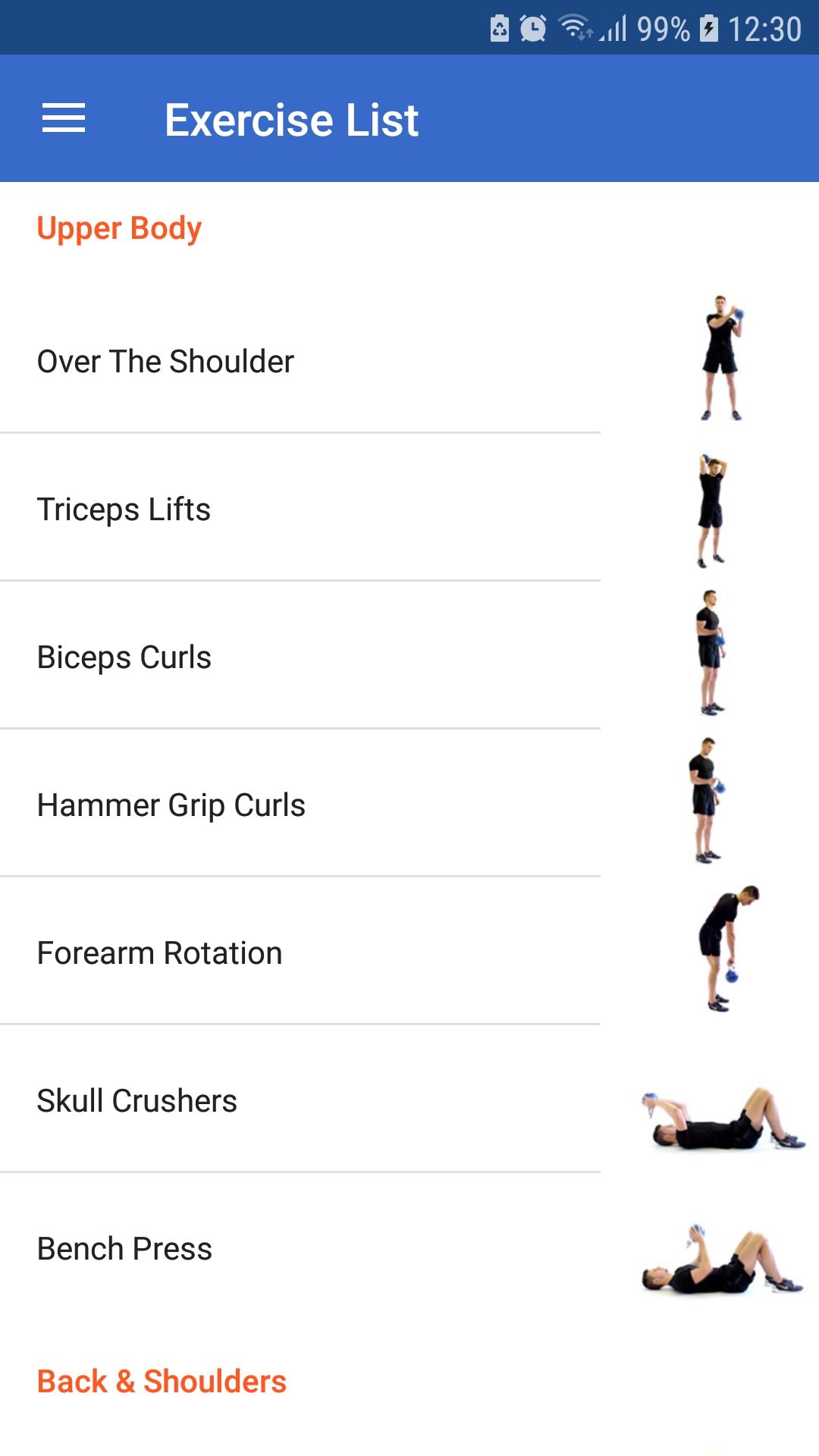 Kettlebell fitify mobile workout app list