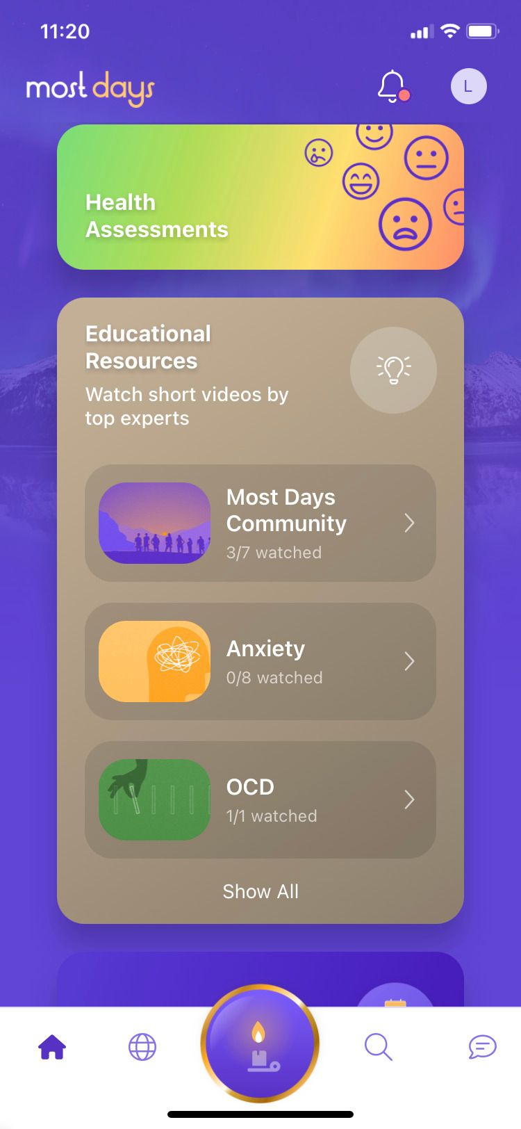 Most Days app educational resources