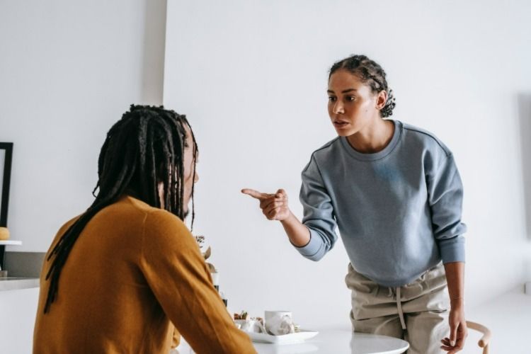 Couple arguing