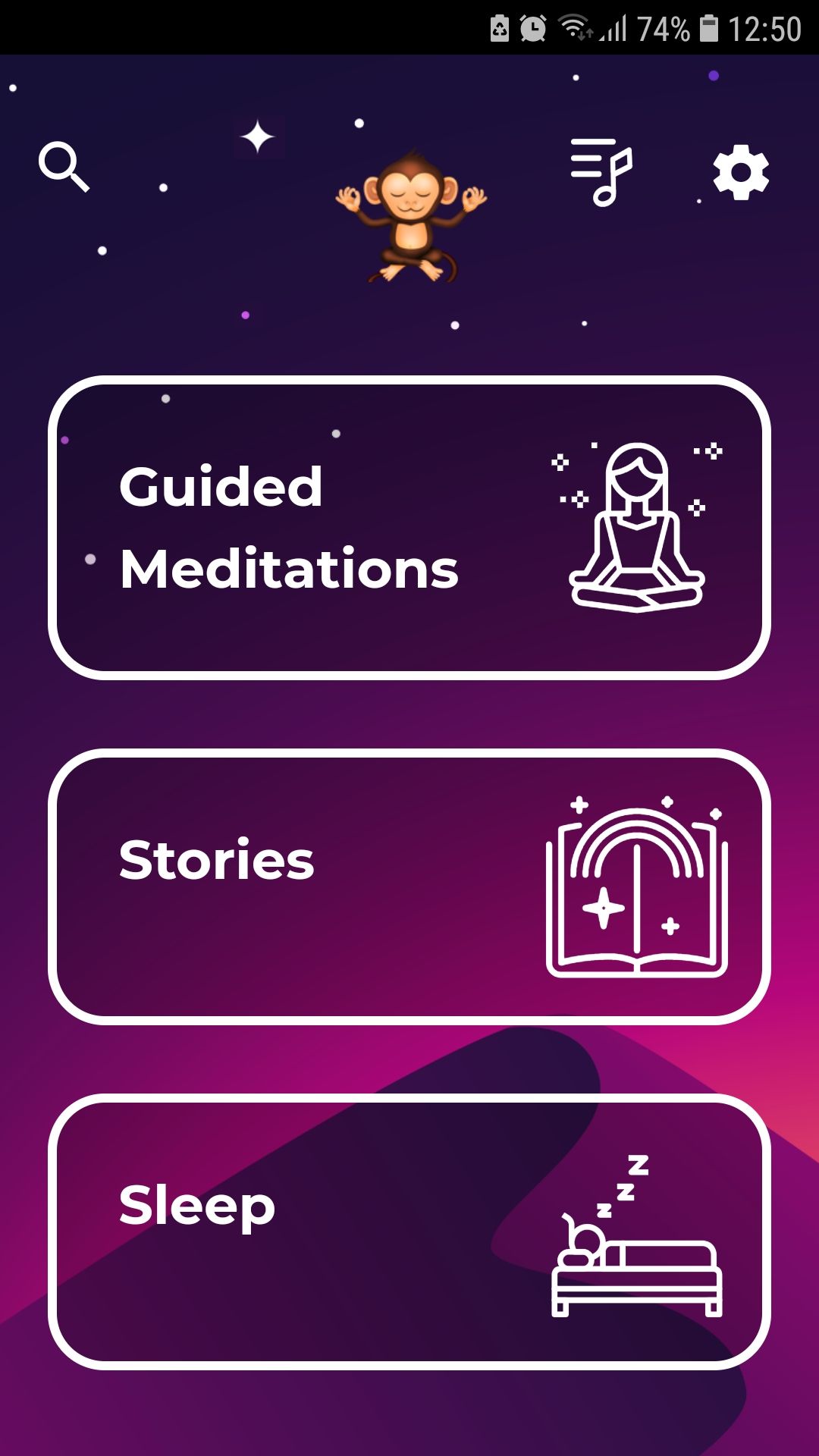 New Horizon mobile kids sleeping meditation app
