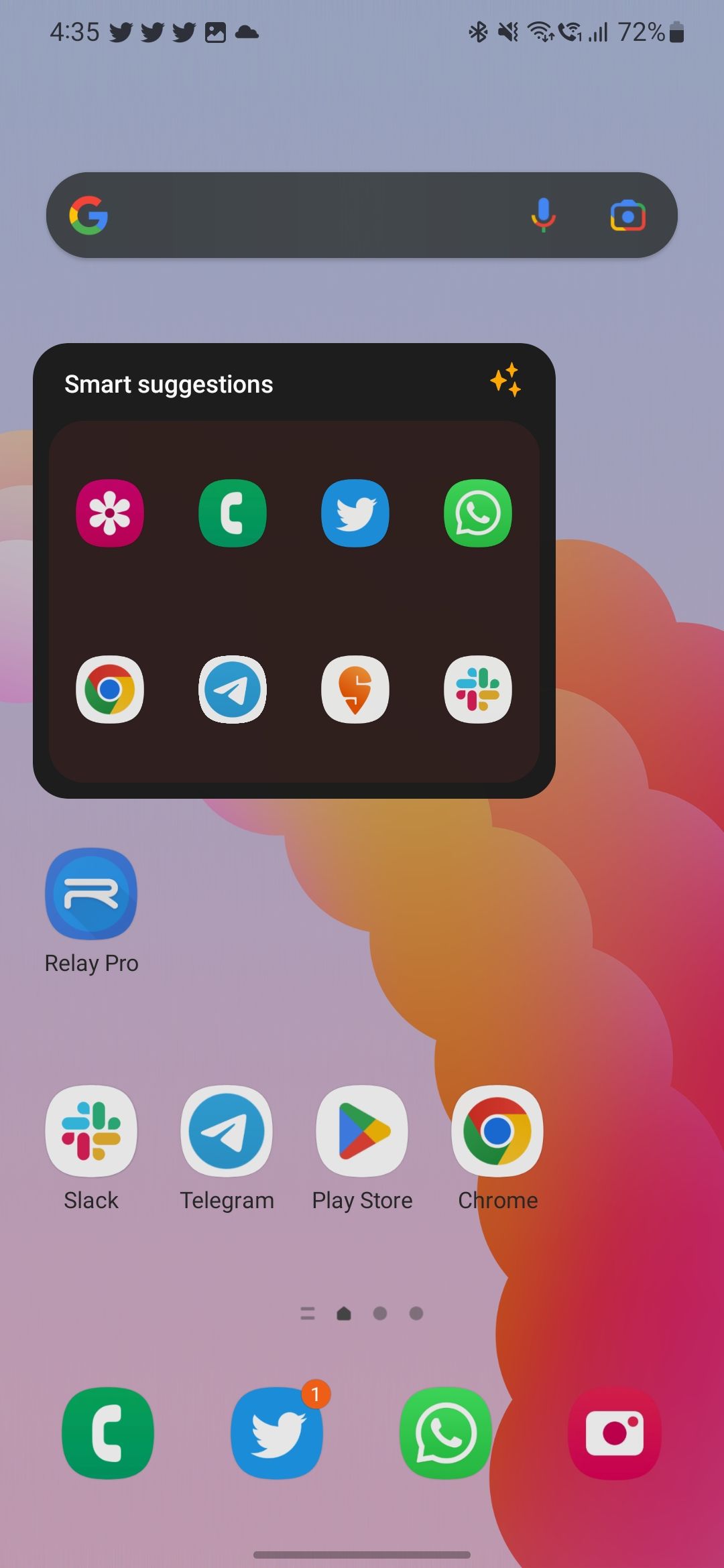 ویجت Smart Suggestions در صفحه اصلی One UI 5