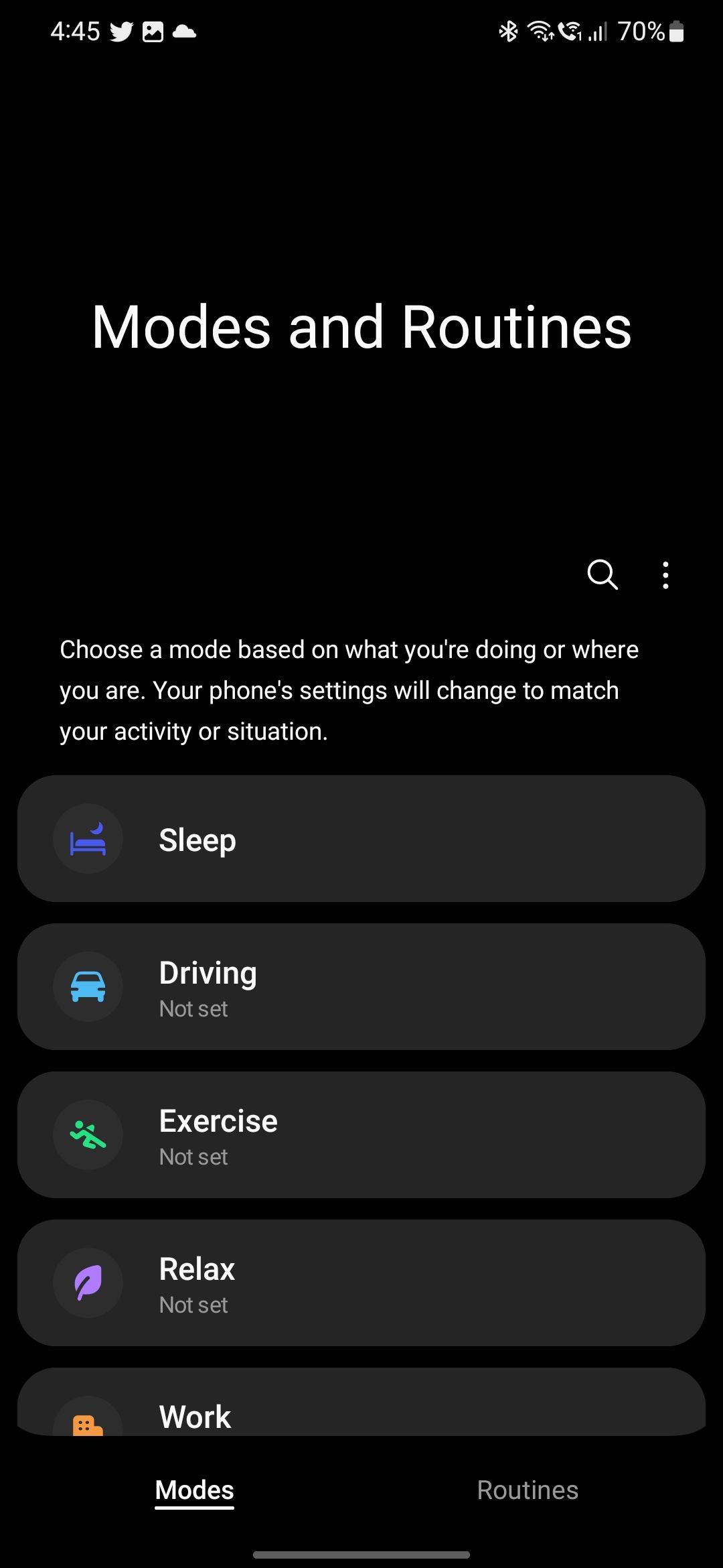 حالت ها در One UI 5