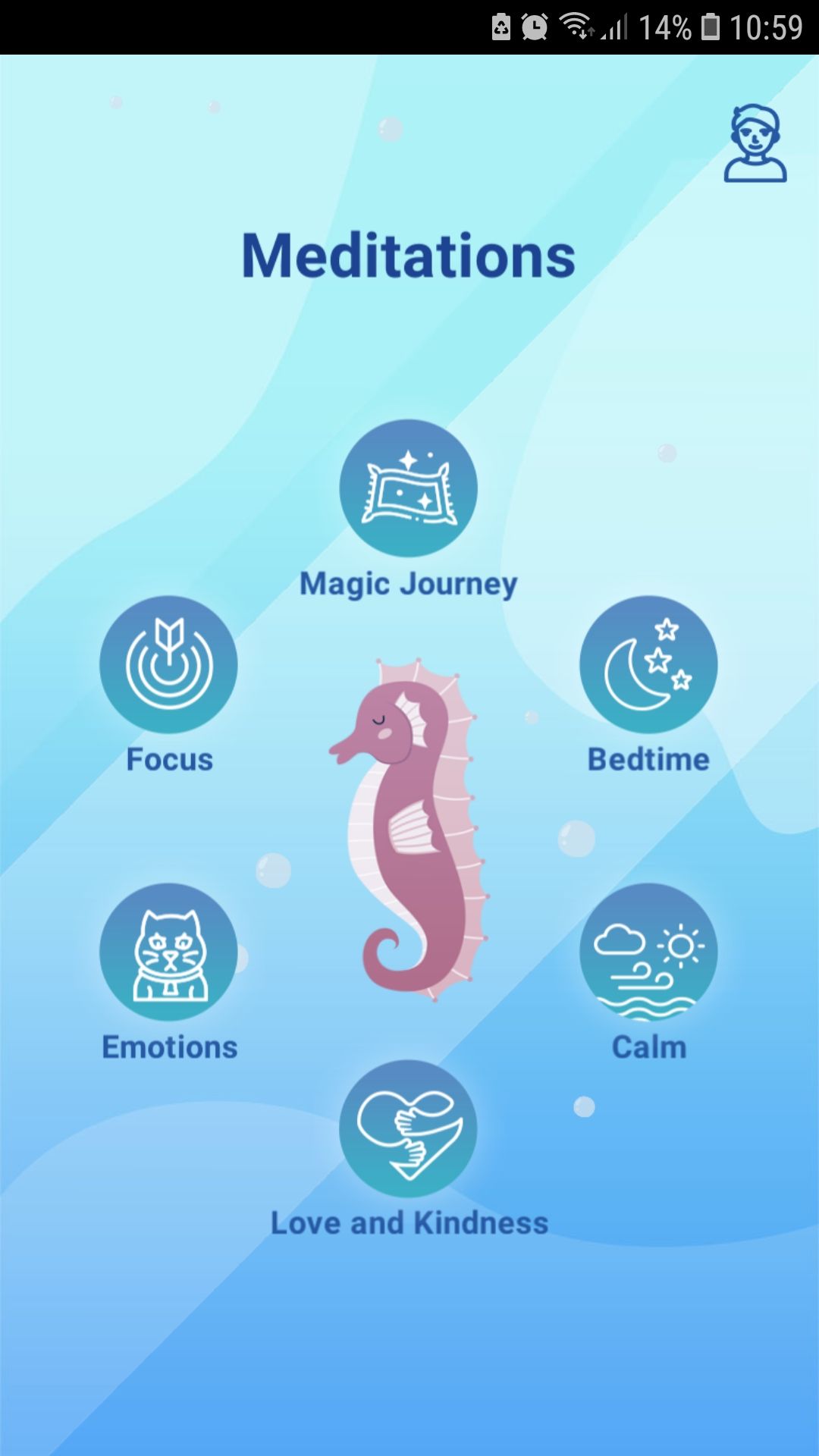 Piku Guided mindfulness meditations mobile app meditations