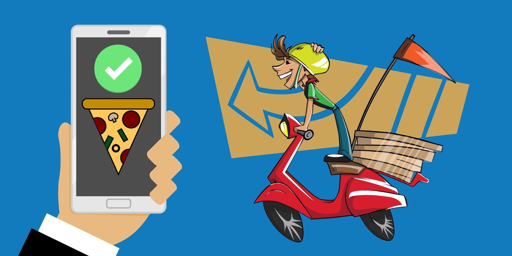 Pizza Delivery through Food Delivery Application