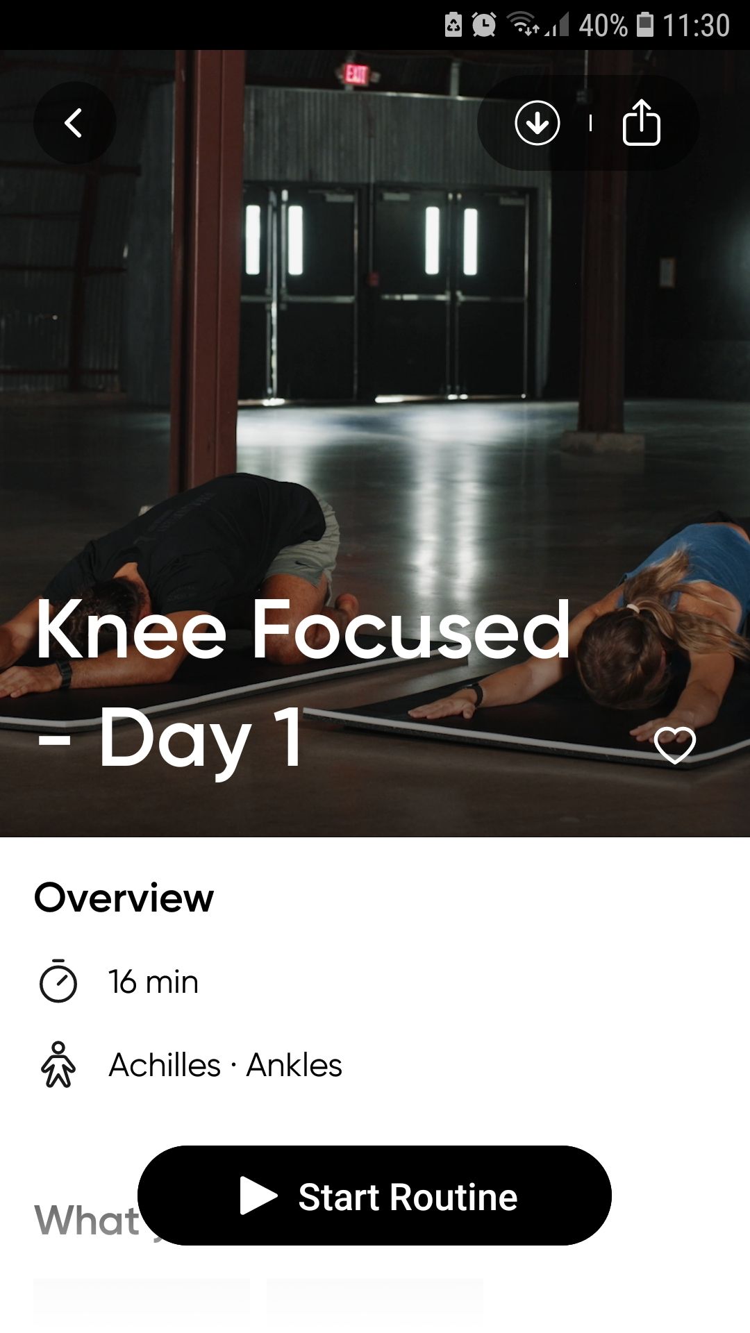 Pliability mobility knee focused day one