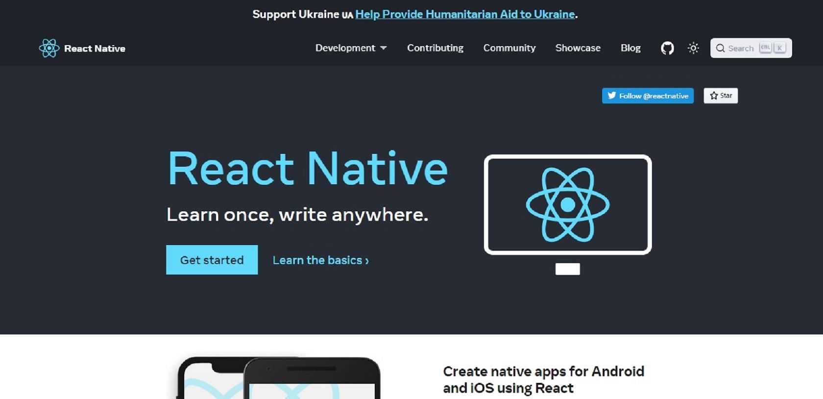 React Native Official Homepage