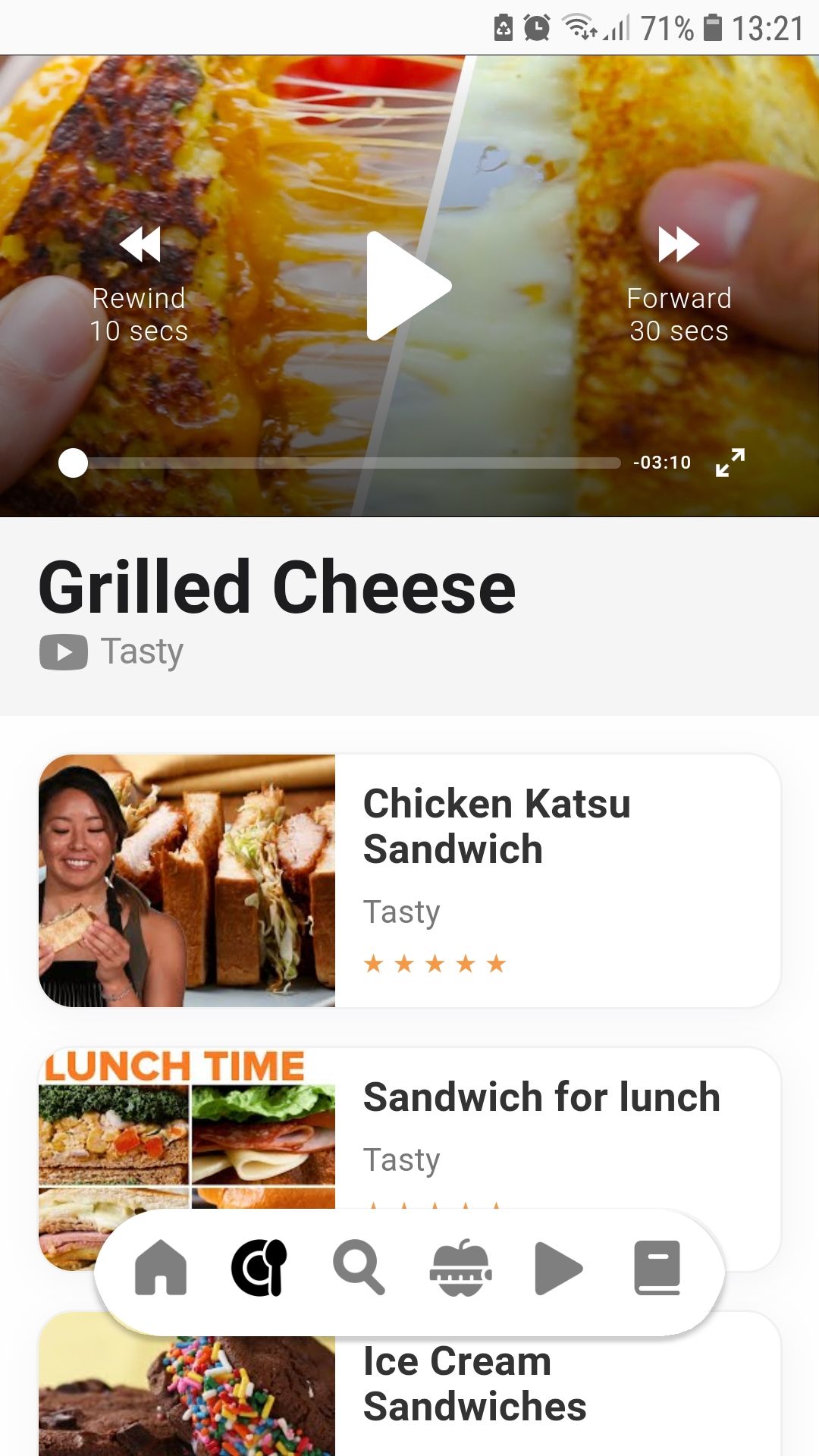 Recipes for Kids cookbook junior mobile recipe app sandwiches