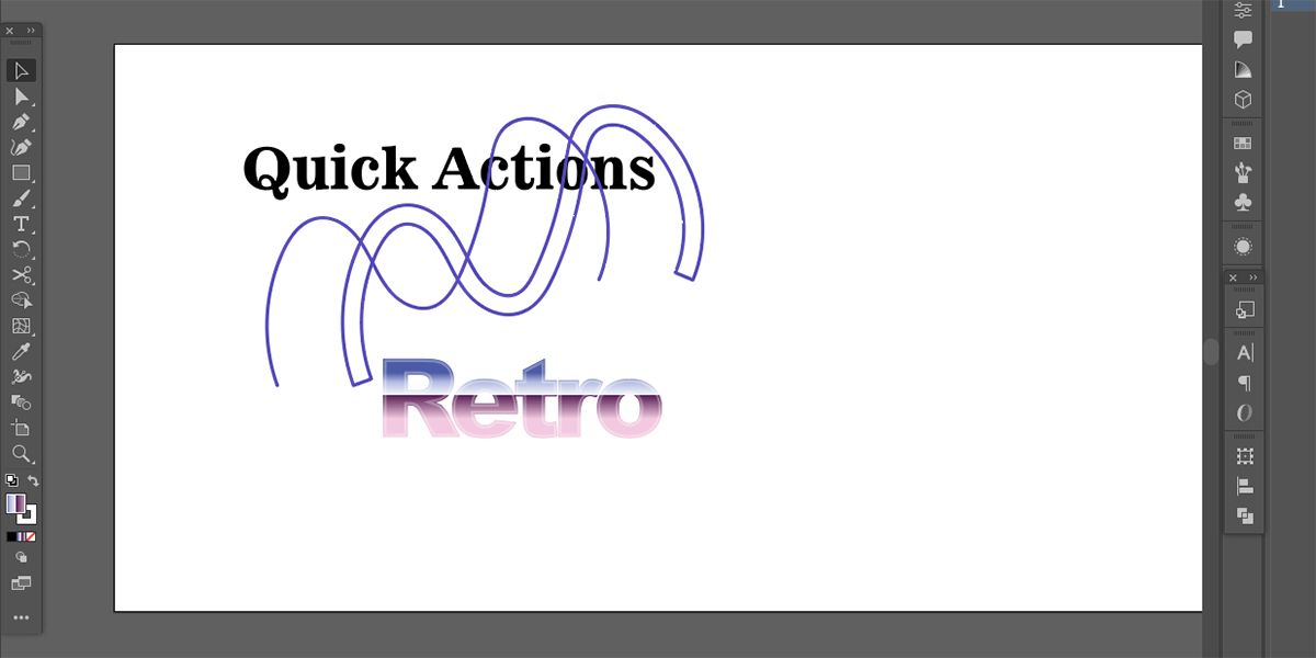 Retro Quick Actions in Photoshop.
