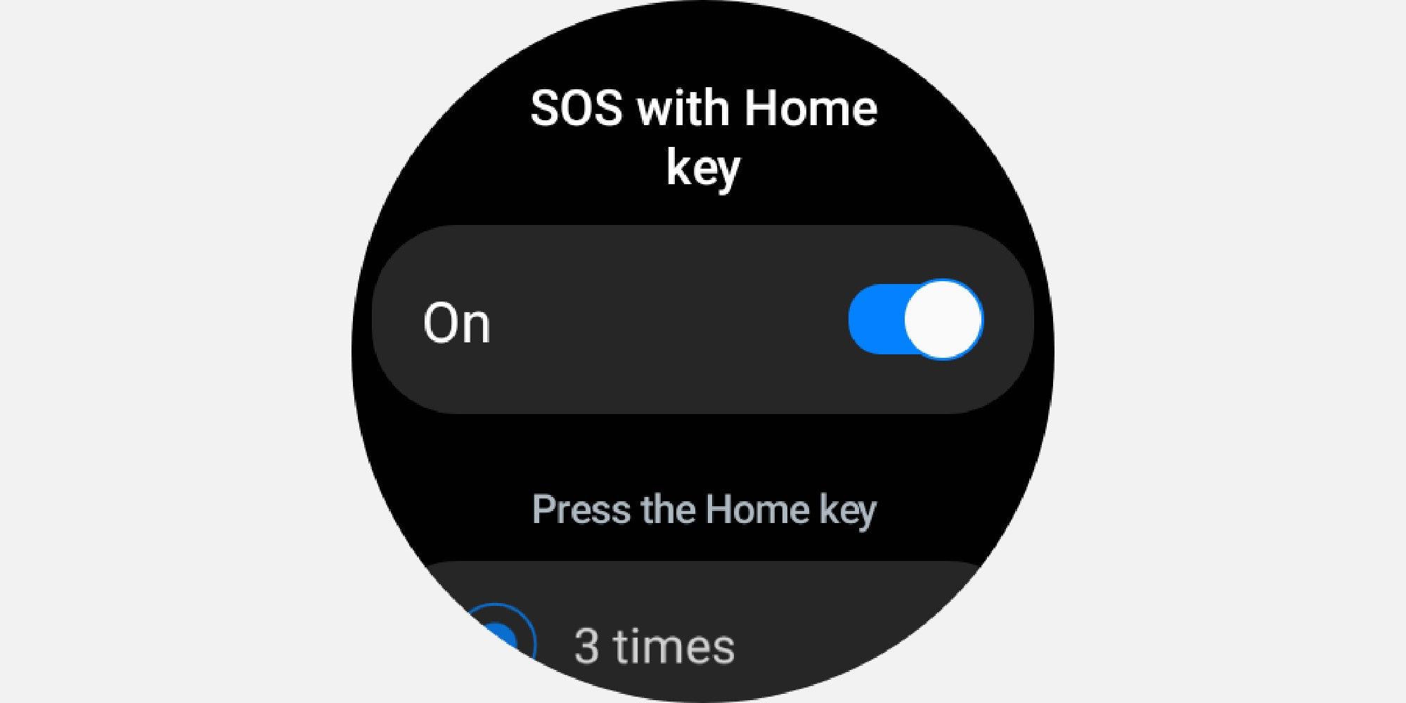 Setting up SOS with Home key in Samsung Galaxy Watch 4