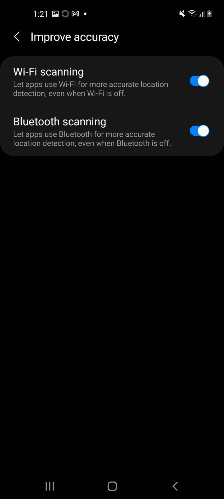Improving location settings in Android phone