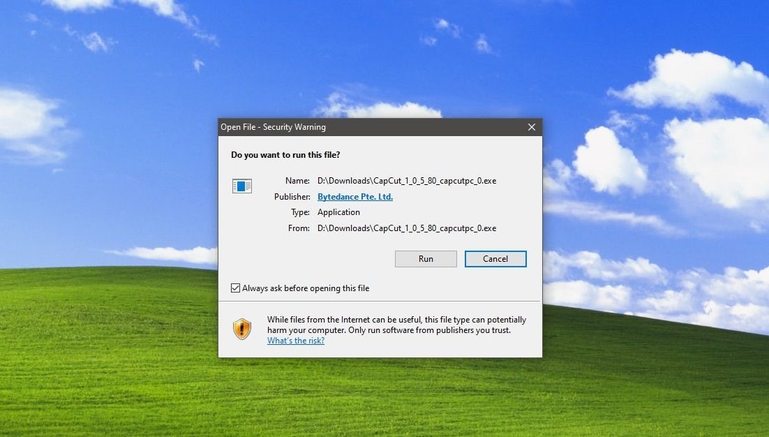 Installing CapCut on PC