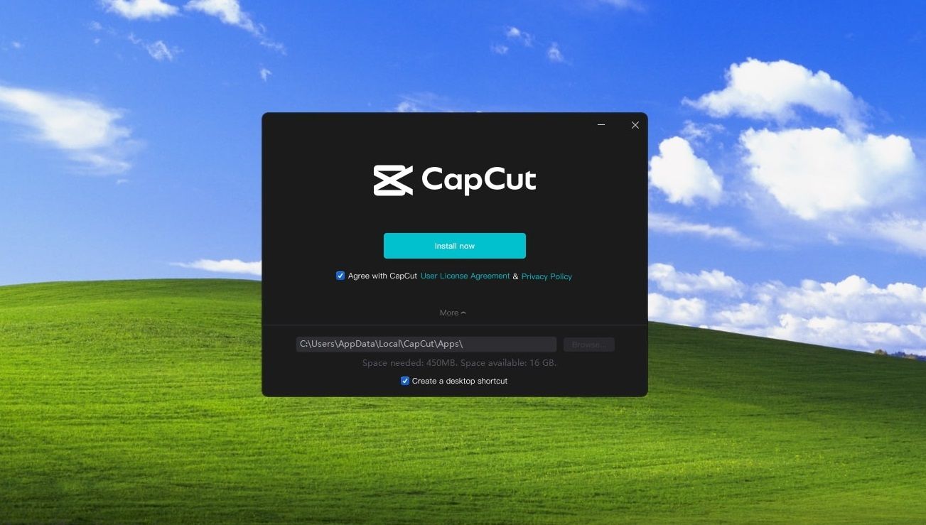 CapCut Installation Popup