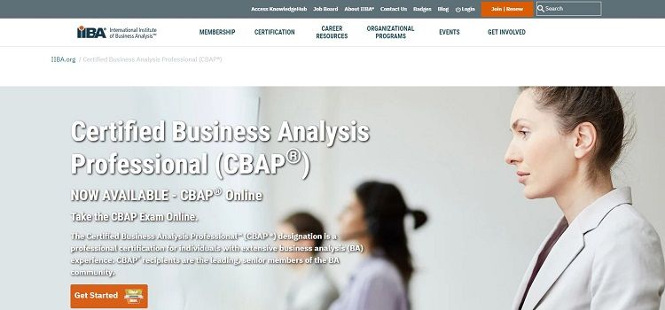 Screenshot of IIBA-CBAP