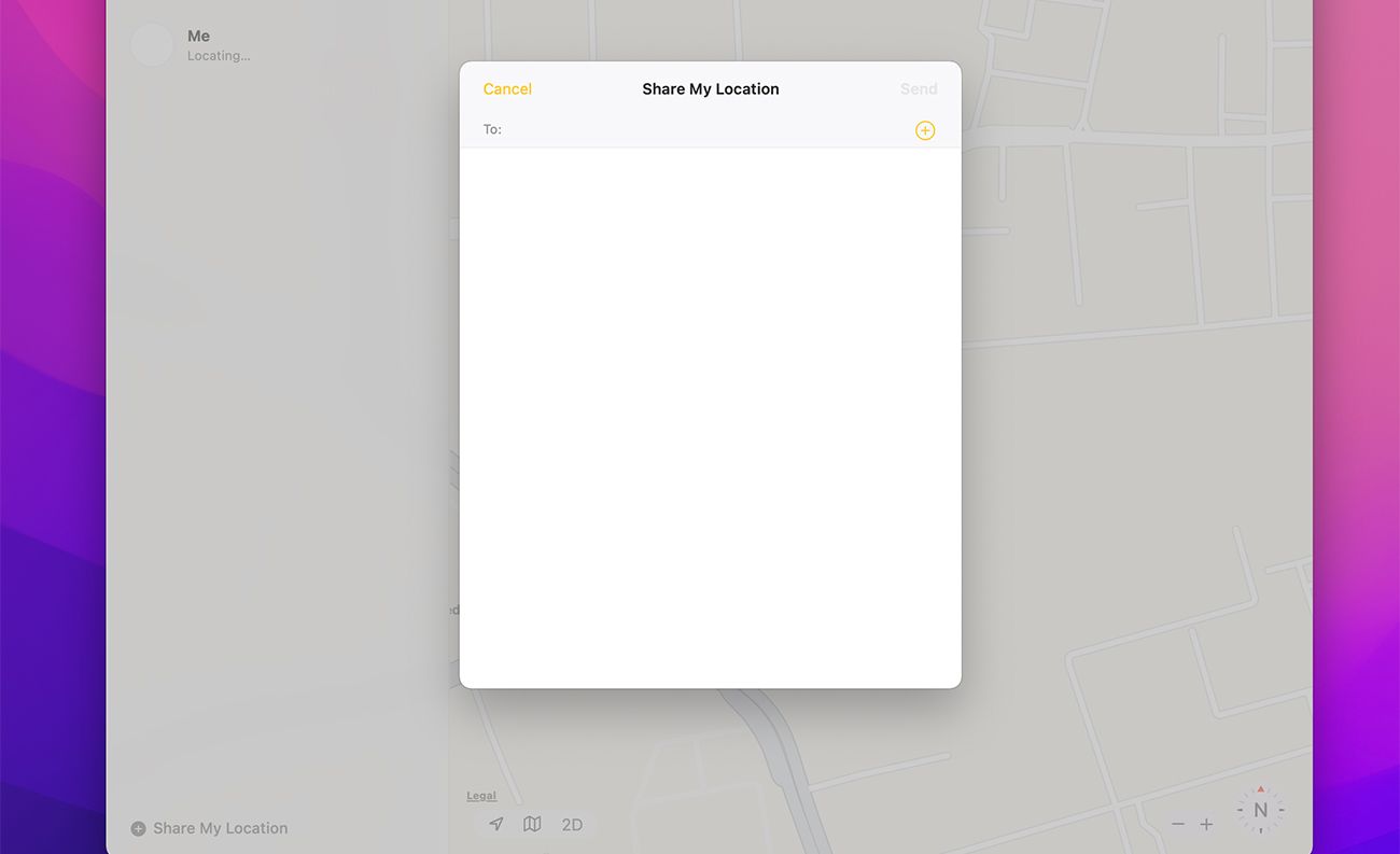 Sharing Your Location With People Using Find My on Mac