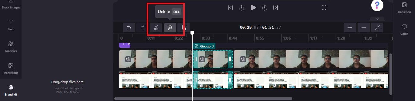 Split Clips and Delete Mistakes From Video