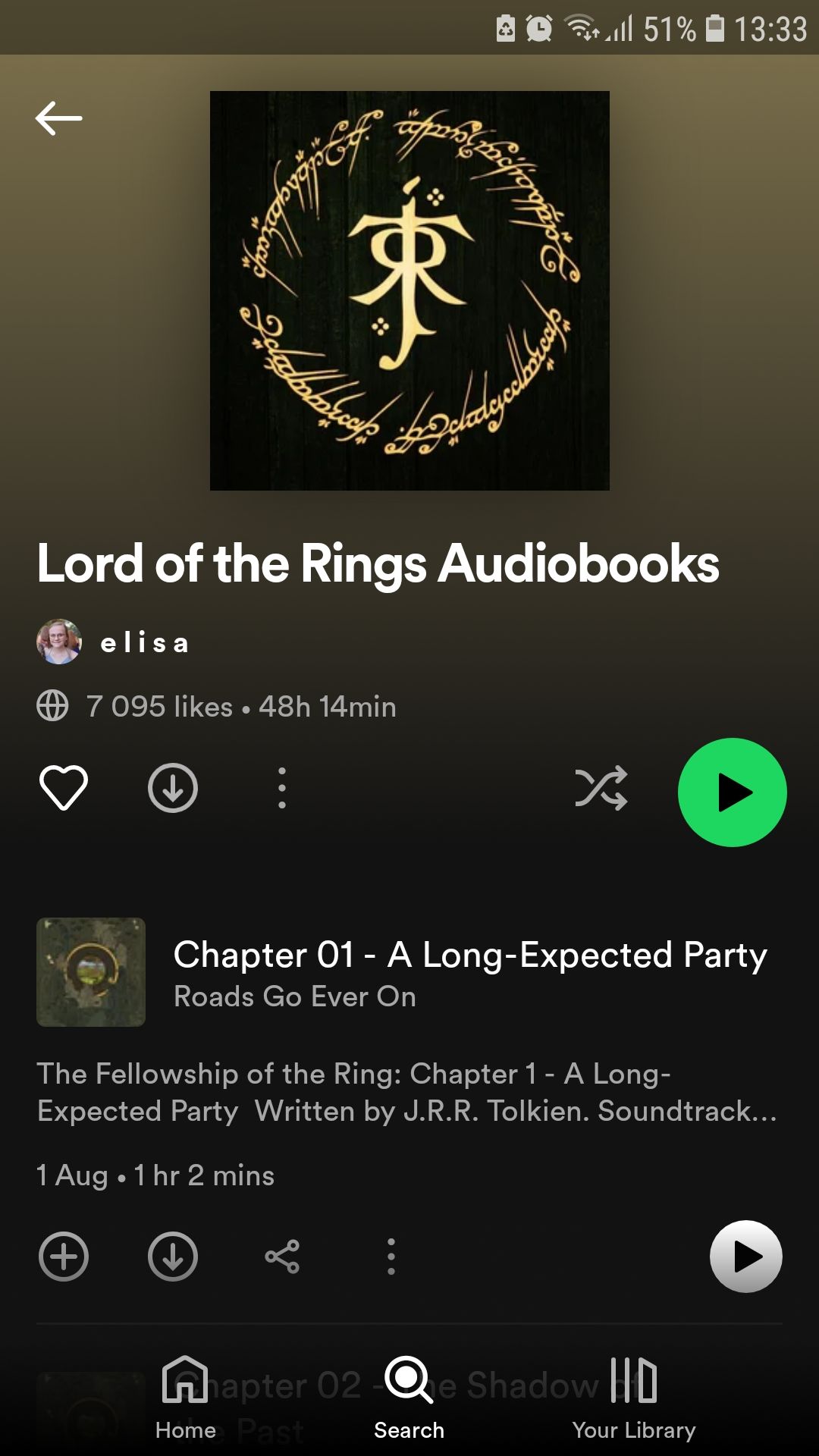 Spotify mobile music app audiobooks