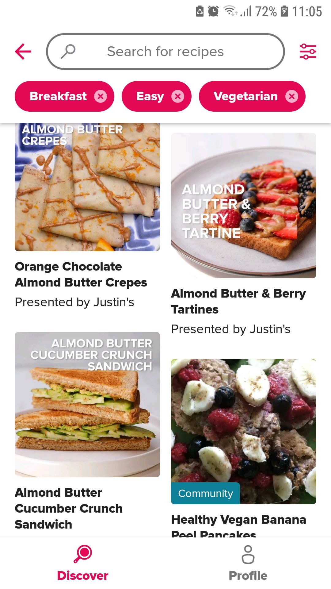 Tasty search mobile breakfast recipe app recipes
