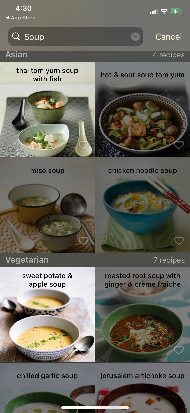 The Photo Cookbook app soup recipes