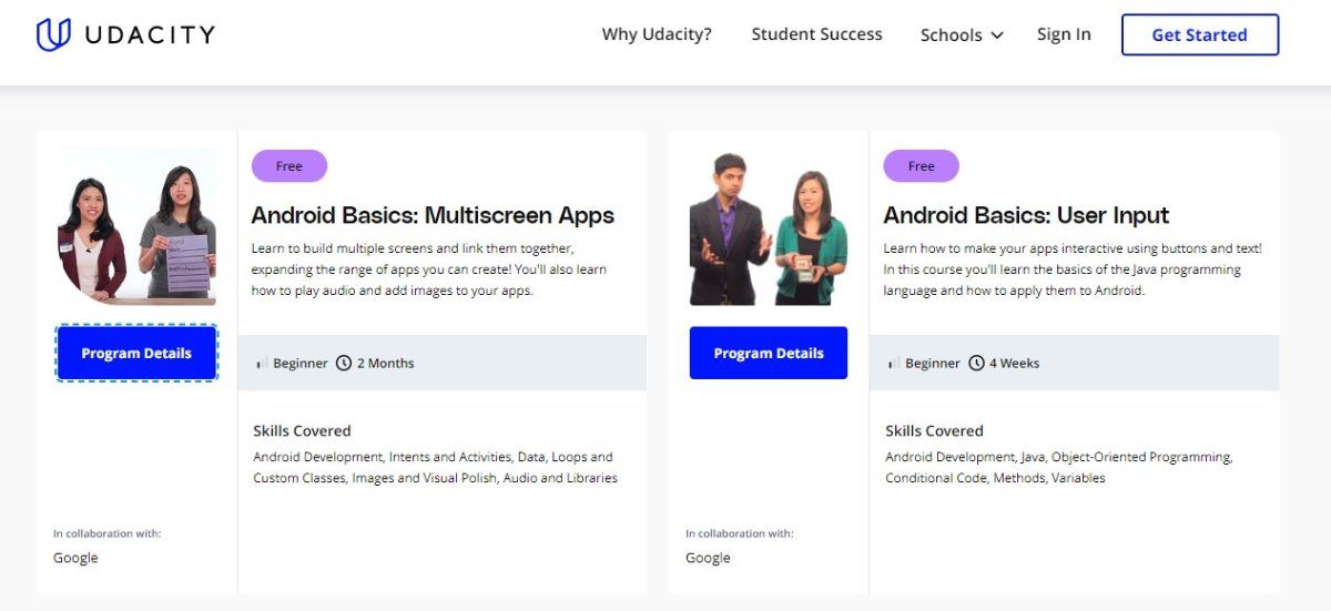 Udacity Free Android Development Courses