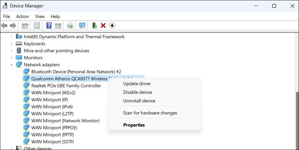 Update Network Drivers on Windows