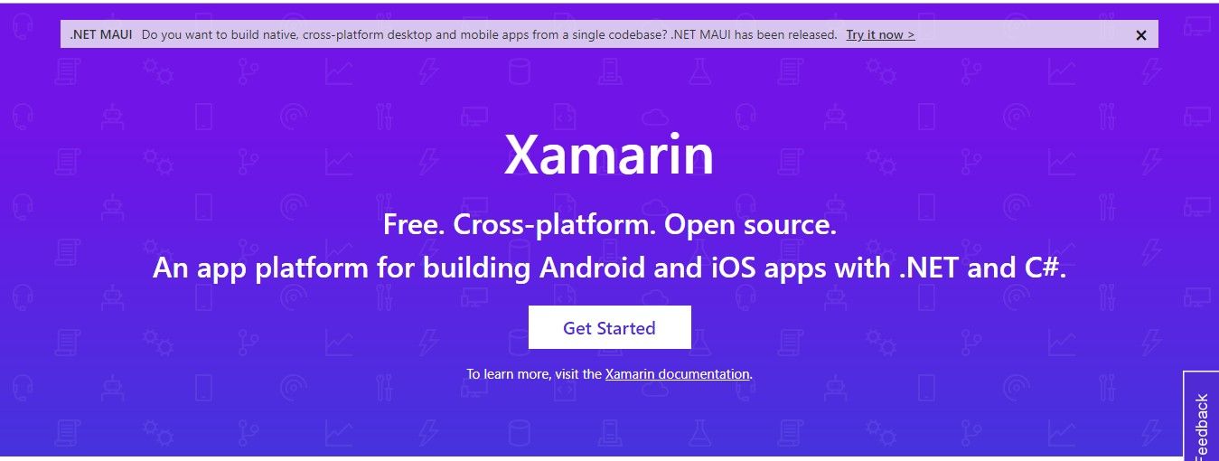 Xamarin Website Homepage