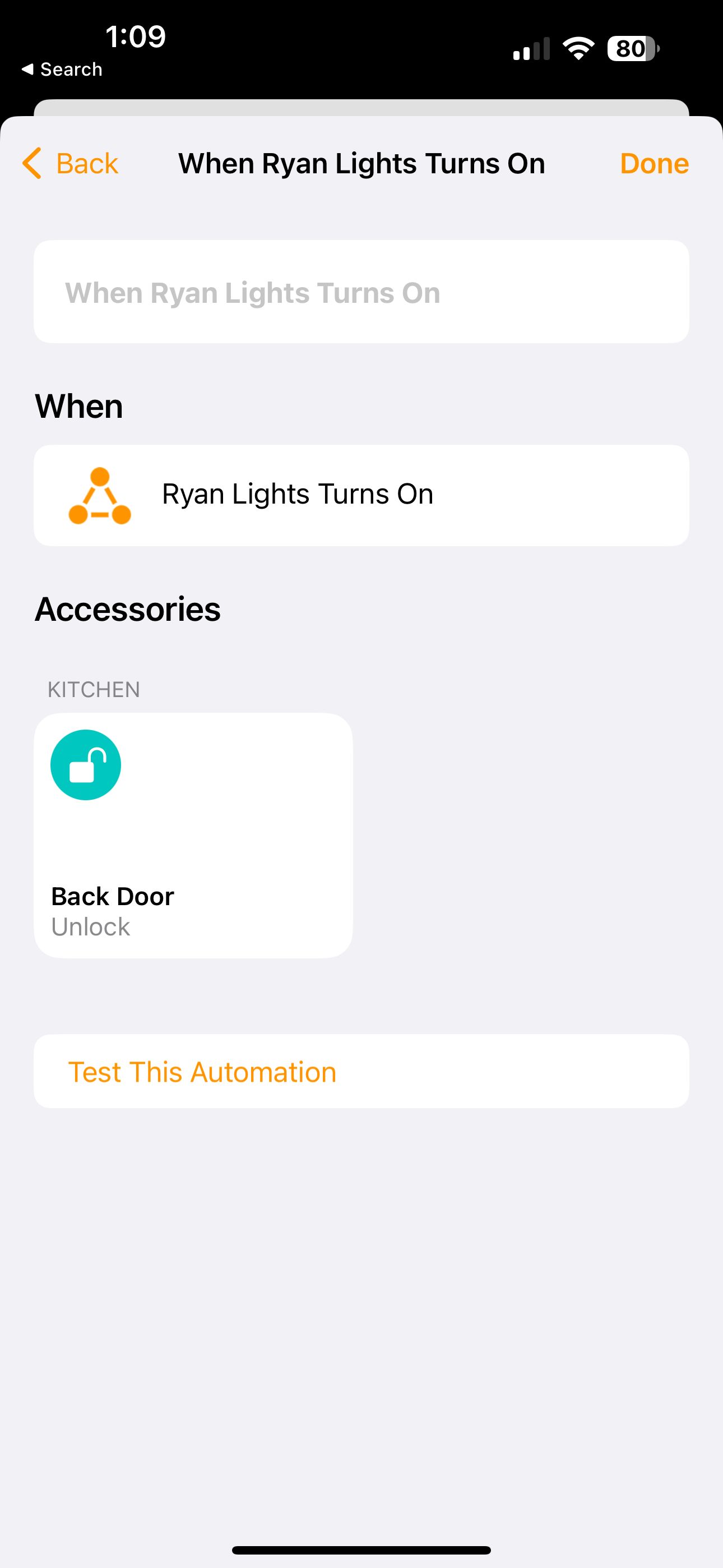 accessory automation confirmation