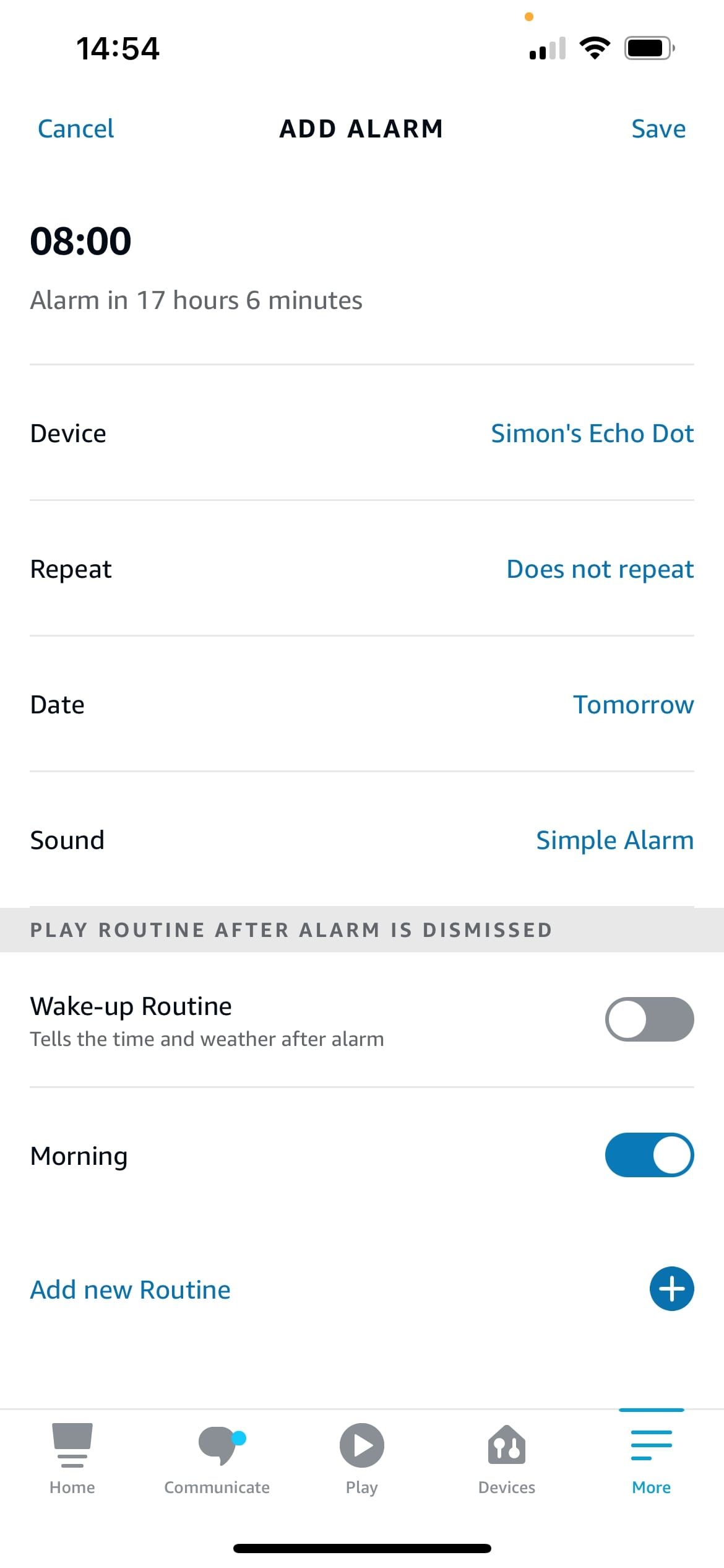 Can alexa set an alarm store with music