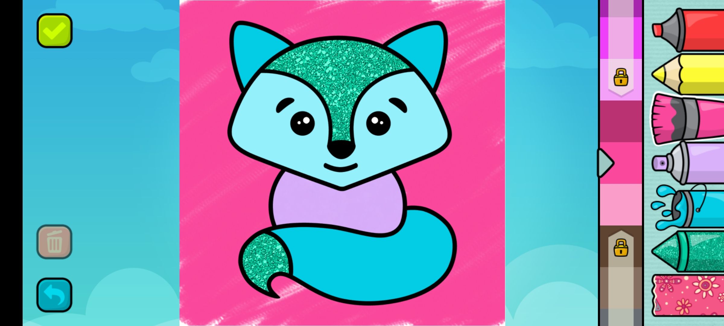 bimiboo app colored picture of a fox