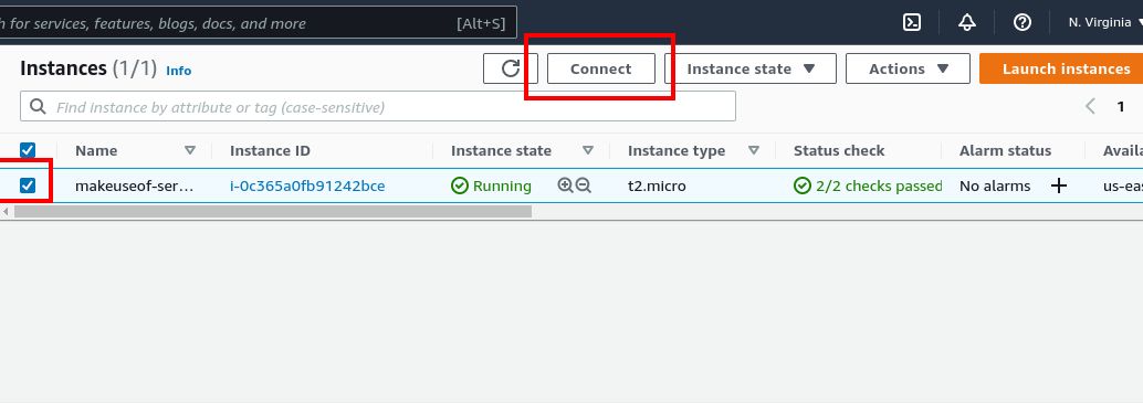 Step 1 to connect to EC2