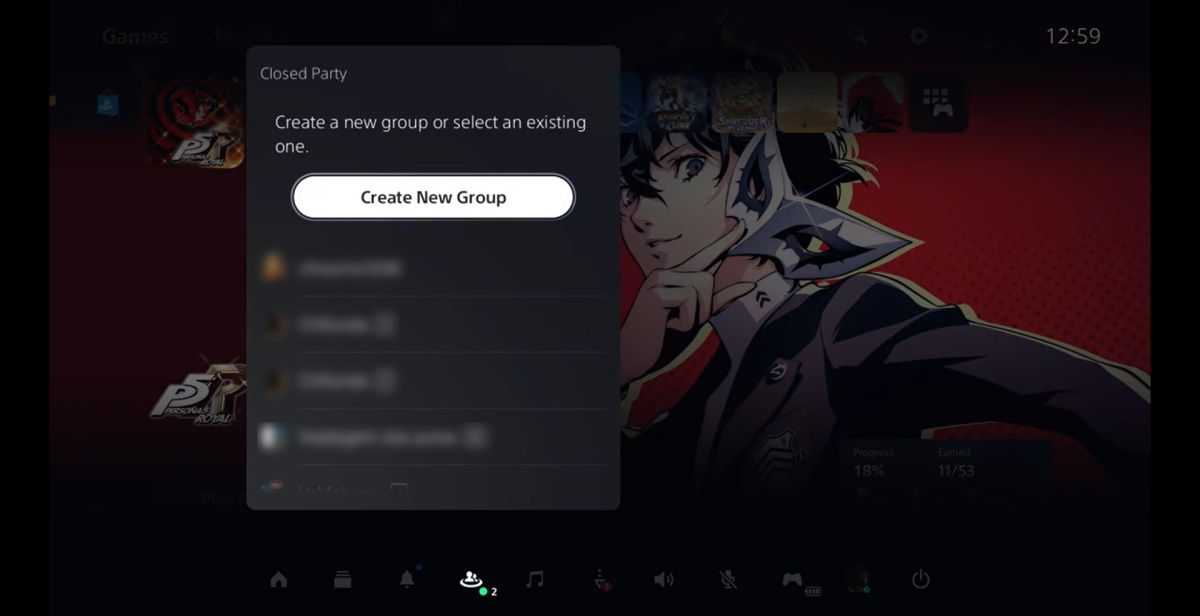 creating a group on playstation 5