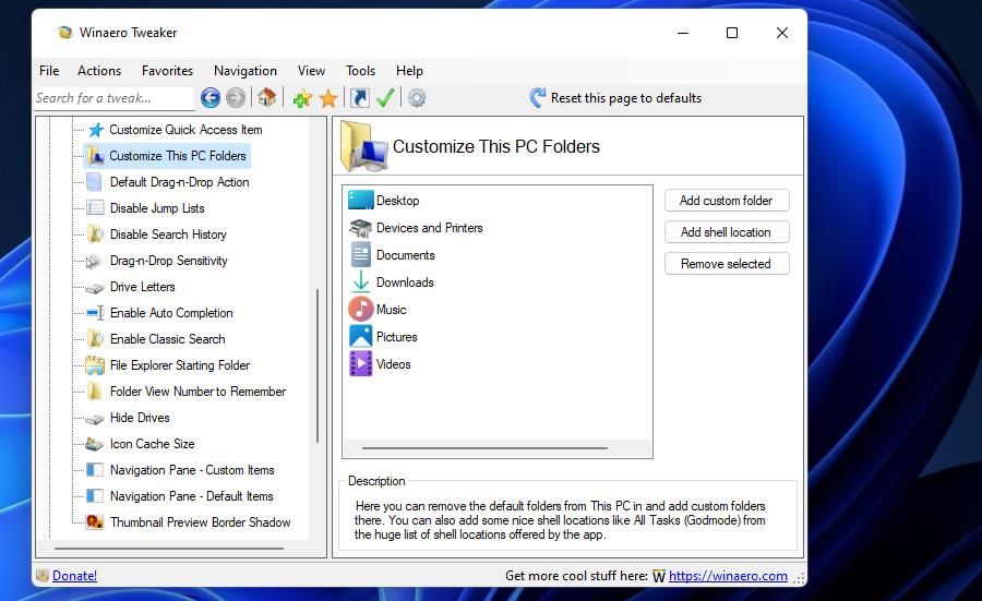 The Customize This PC Folder