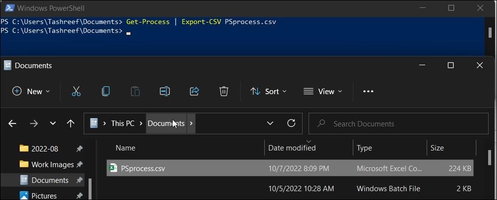 دستور صادرات csv powershell