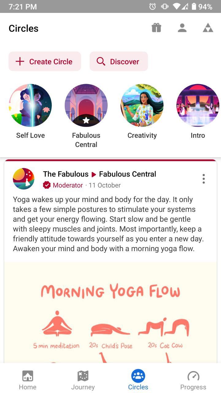 Exploring social circles in the Fabulous app