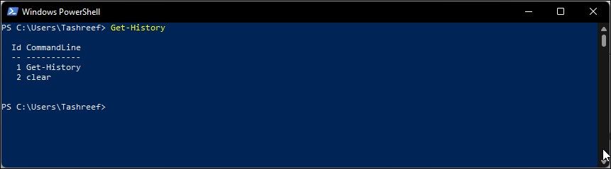 get history powershell command