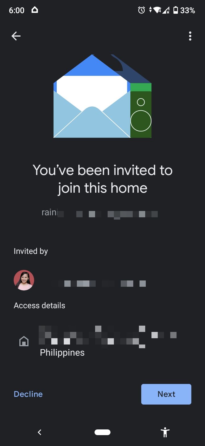 google home accept invitation