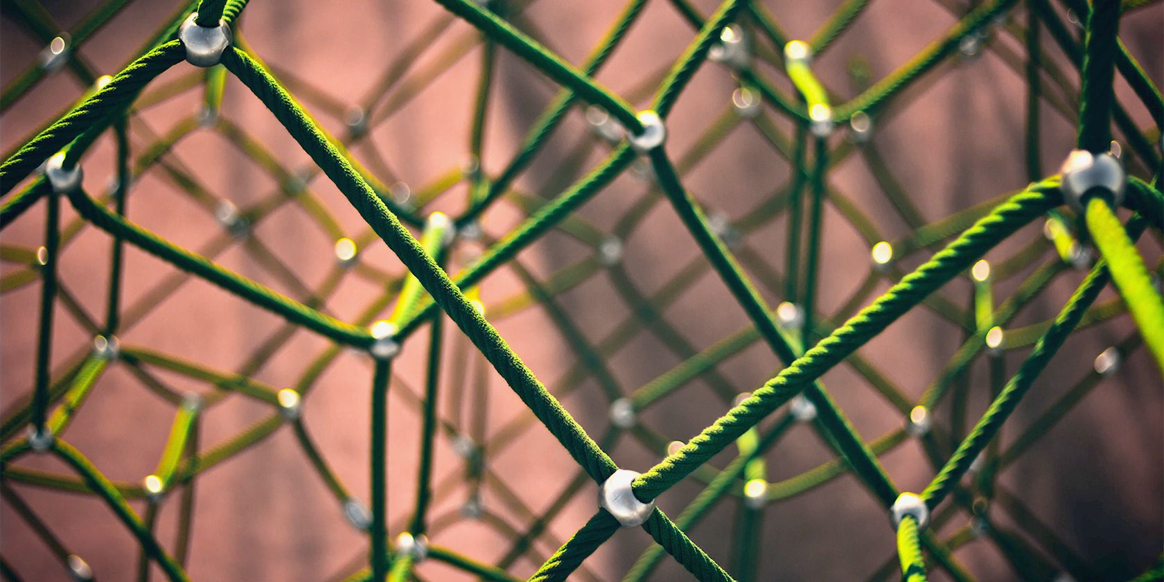 green ropes in a mesh pattern
