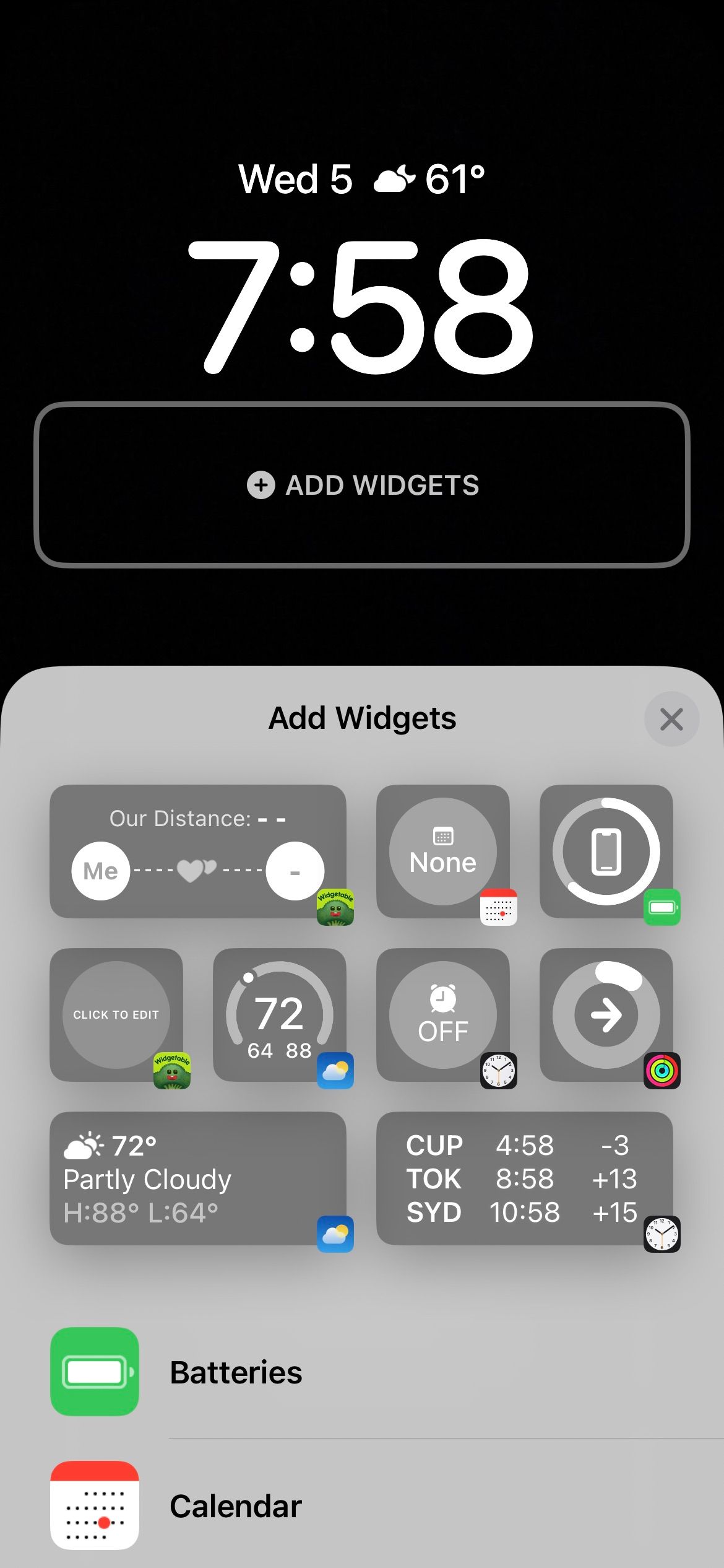 lock screen widgets iphone 12