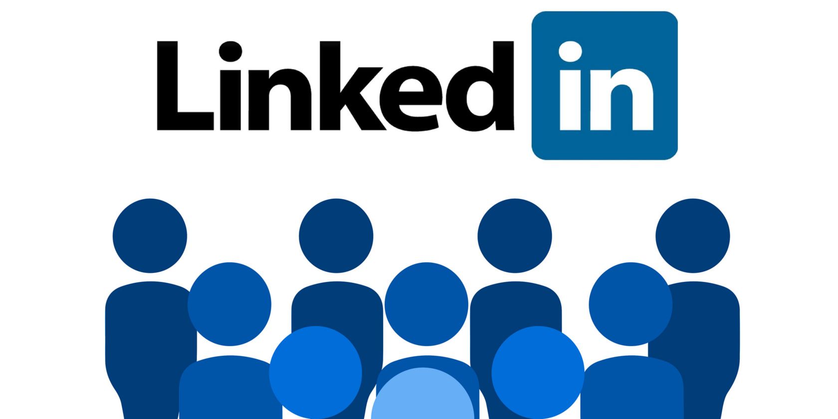 Linkedin Logo dengan sekelompok figur