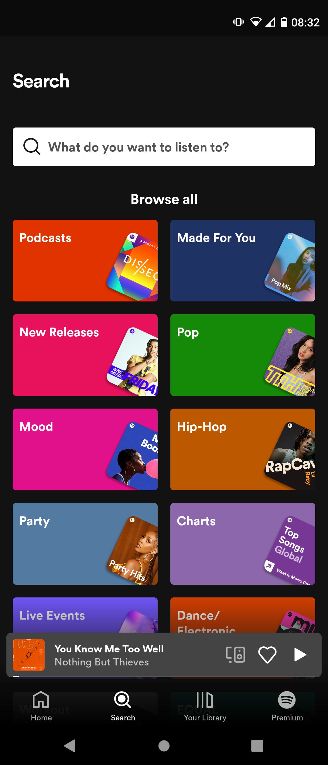 Listening Options on Spotify App