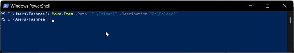 move item powershell command