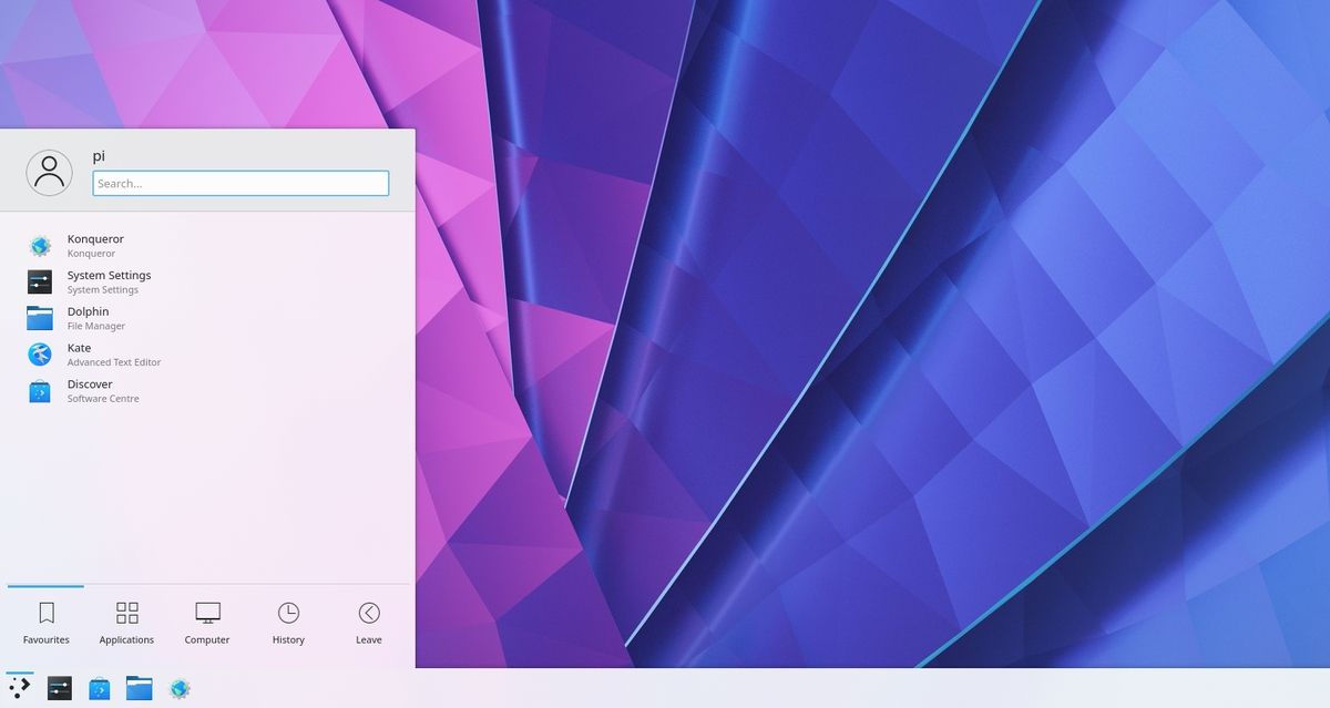 دسکتاپ KDE Plasma در Raspberry Pi