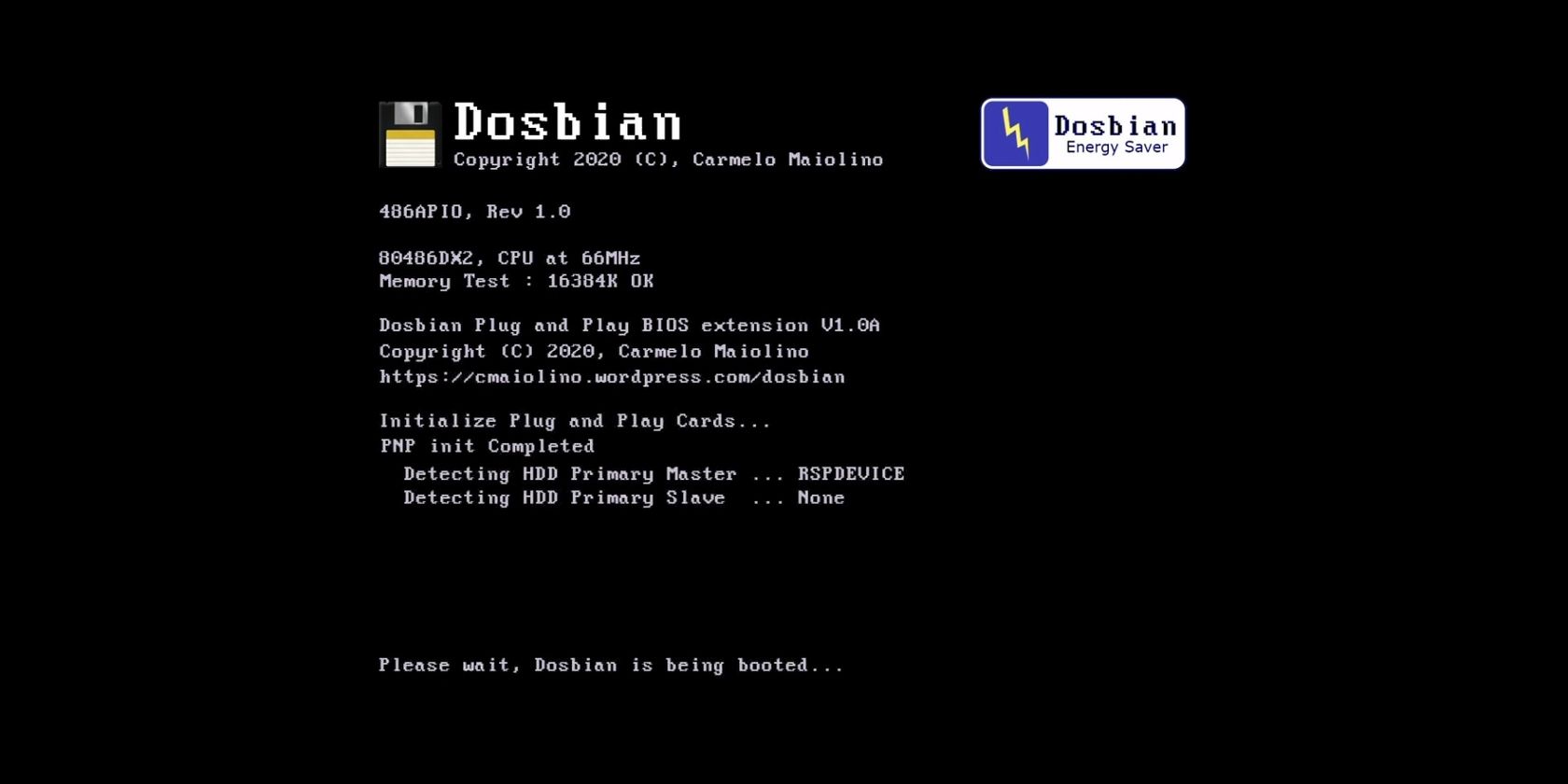 Dosbian booting on Raspberry Pi 4