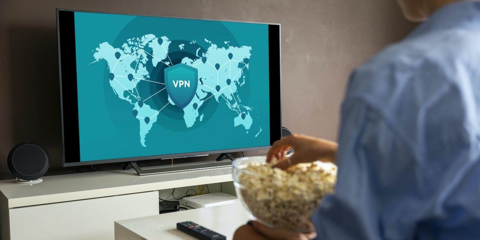 VPN displayed on a smart TV