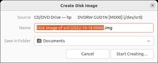 Create ISO file in Linux