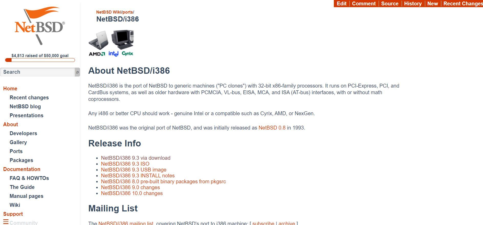 NetBSD 386 port page