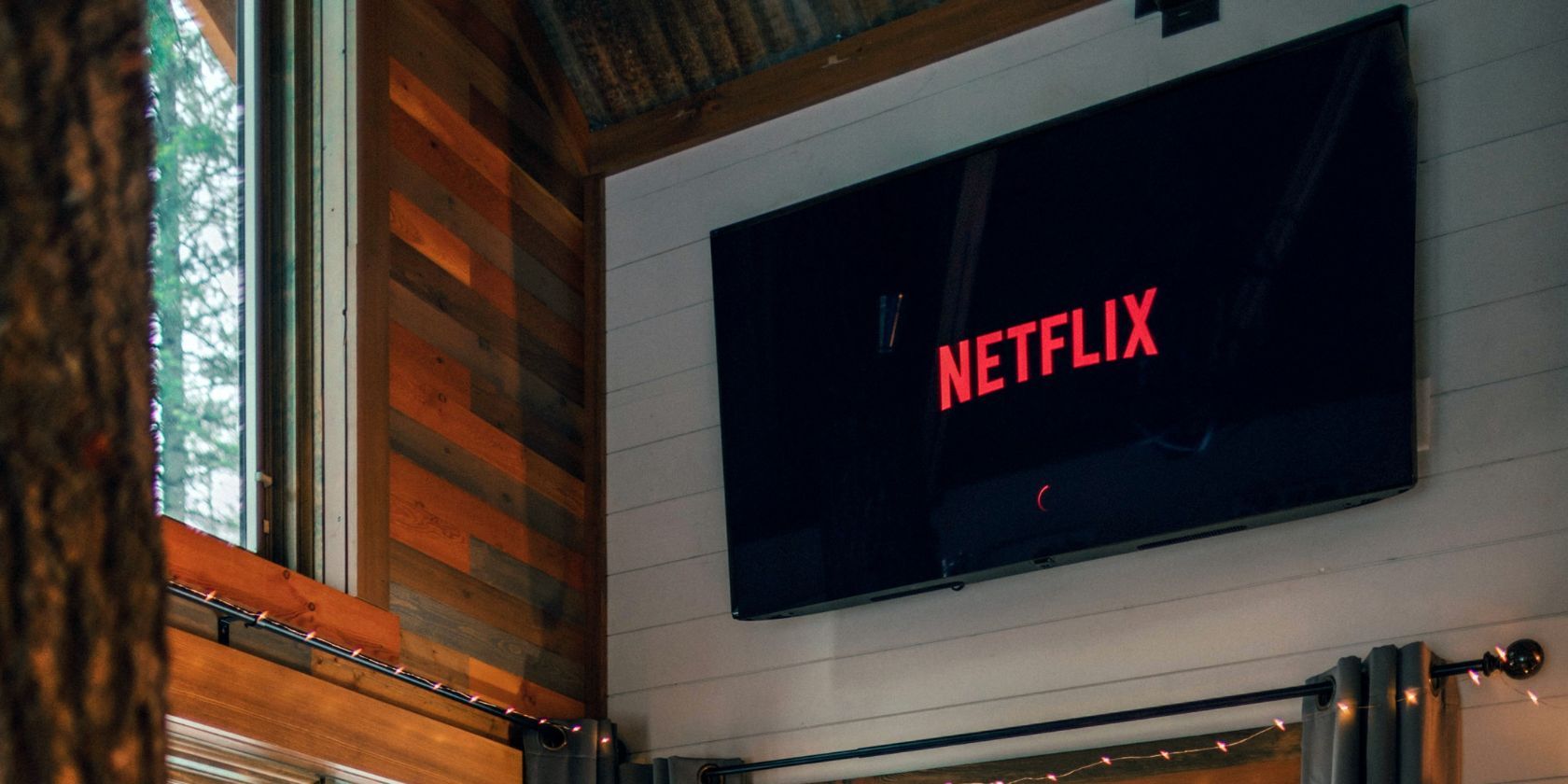 Netflix on flat screen