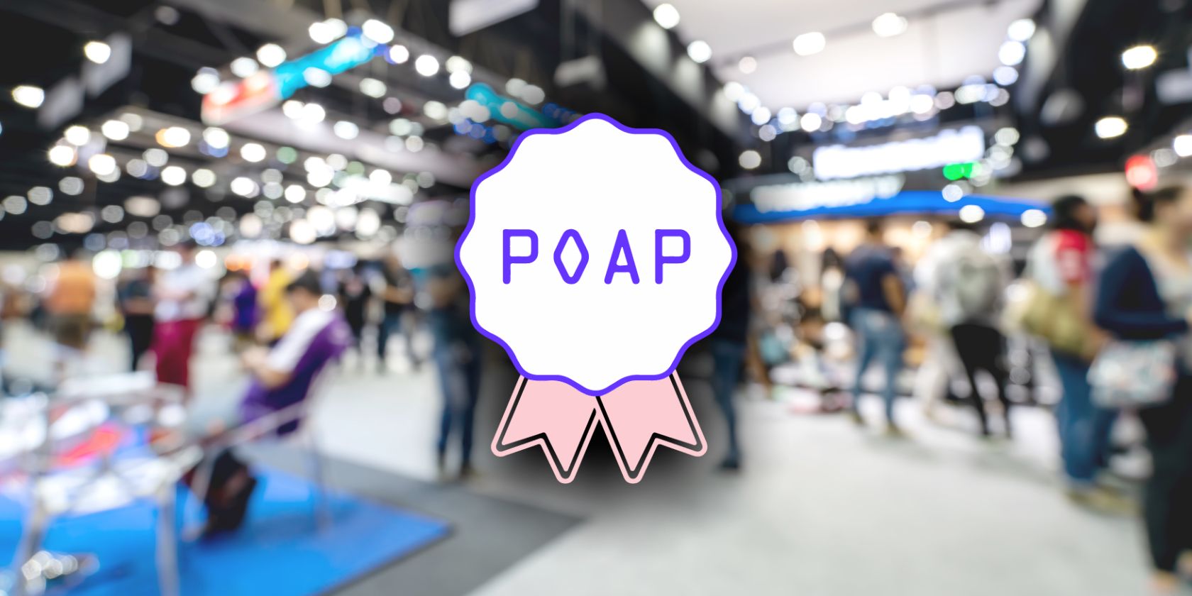 poap logo on conference background